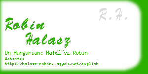 robin halasz business card